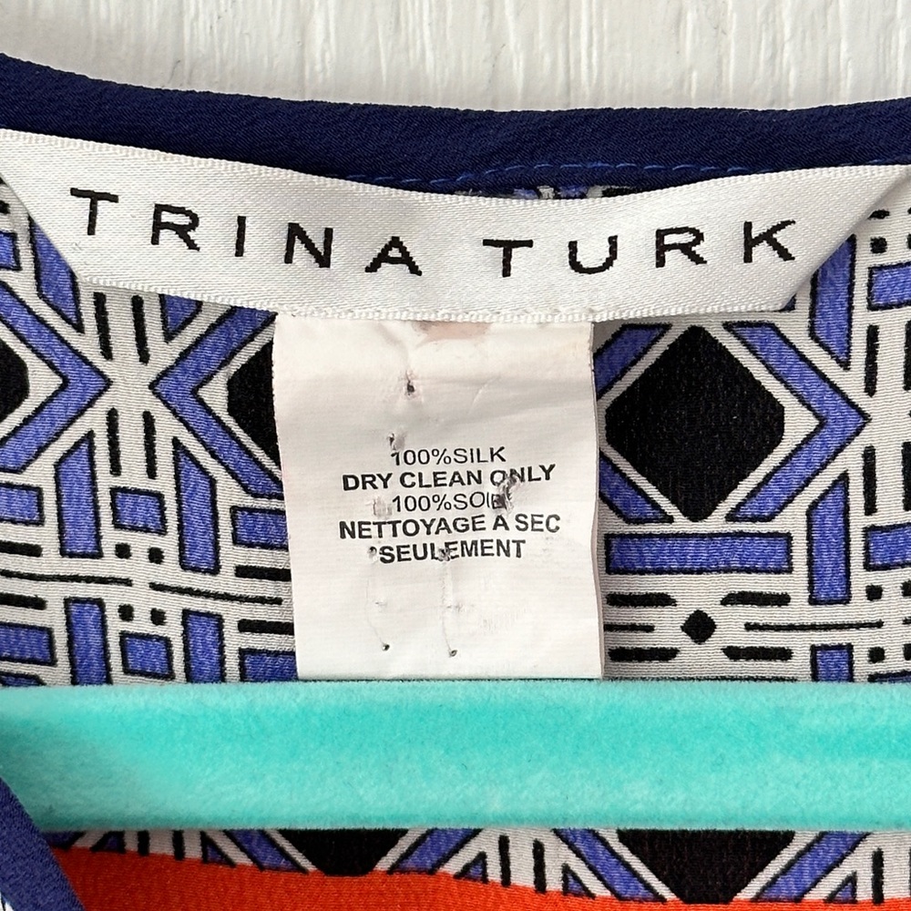 Multicolor Geometric Print Kaftan Dress - Picture 4 of 5